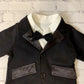 Handmade Little Baby Gentleman's Black Bow-Tie One-Piece Tuxedo - Comfort meets Elegance