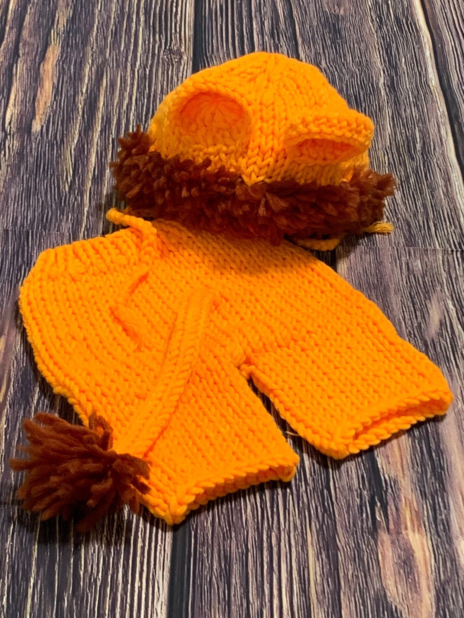 Adorable Tiny Baby Lion Crochet Costume - Handmade and High Quality - TinySweetPeaBoutique