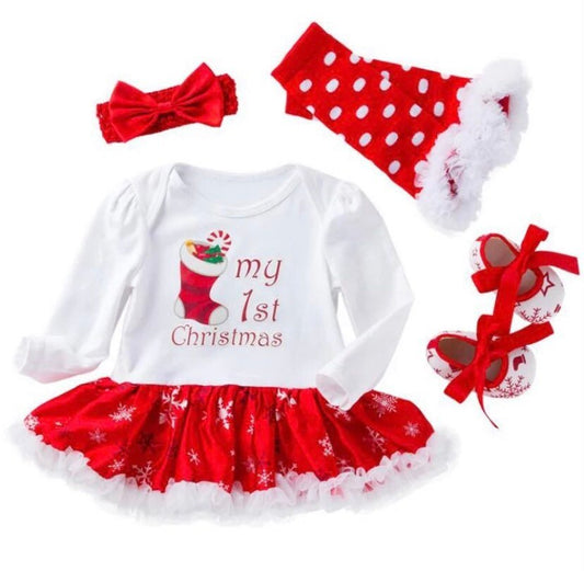 Baby Girl First Christmas set - TinySweetPeaBoutique