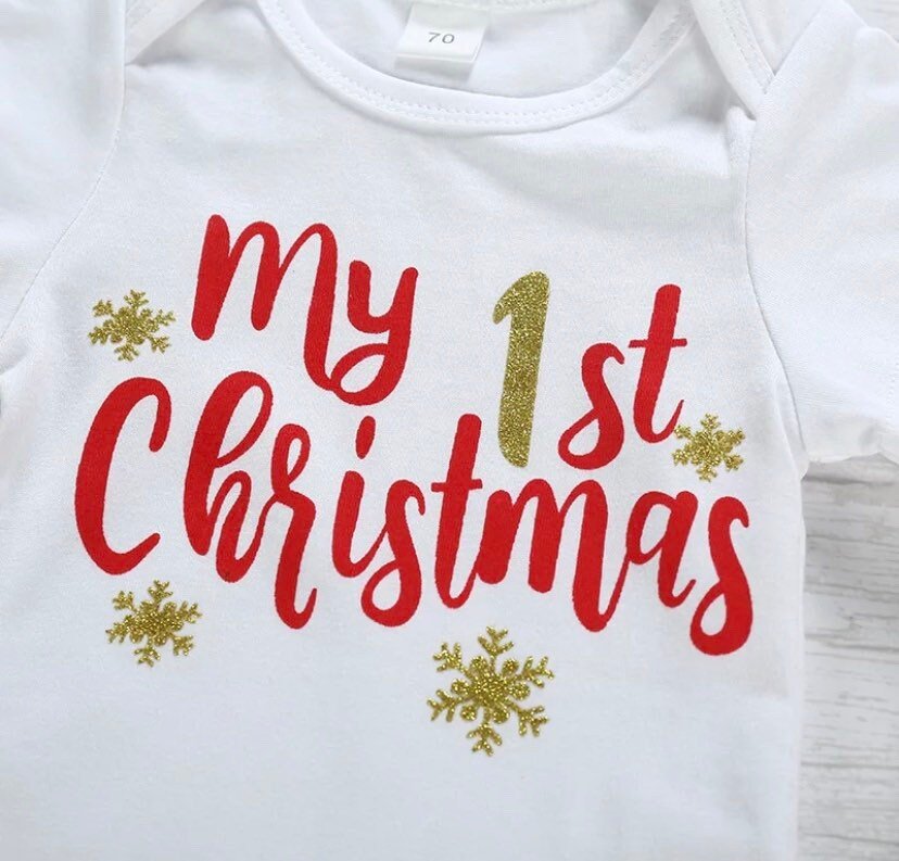 Baby Girl’s First Christmas - TinySweetPeaBoutique