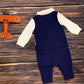 Brown and Blue Baby Patterned Boy Gentleman Bow-tie Bodysuit - TinySweetPeaBoutique