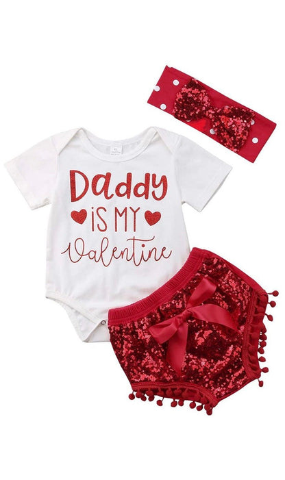 Chic Valentine's Day Milestone Baby Outfit - TinySweetPeaBoutique