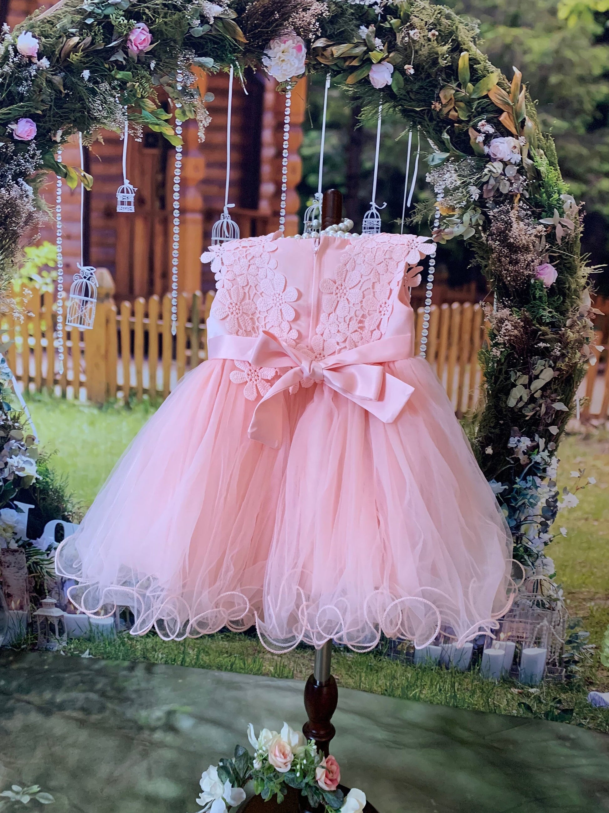 Lovely Baby Girl Elegant Soft Puffy Pink Tutu Dress - TinySweetPeaBoutique