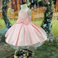 Little Girl Glamorous Pink or White Party Dress - TinySweetPeaBoutique