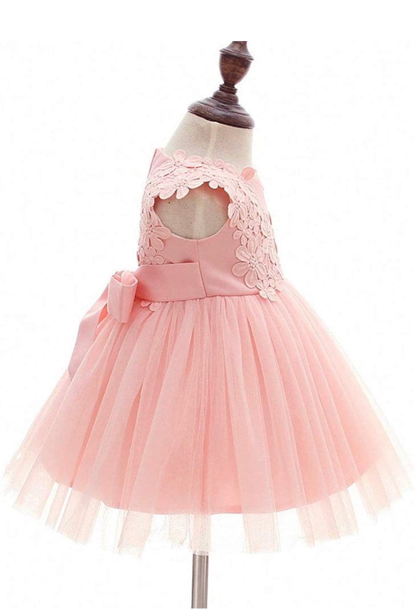 Lovely Baby Girl Tutu Dress White or Pink - TinySweetPeaBoutique