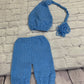 Newborn Baby Boy Blue Crochet Set - TinySweetPeaBoutique