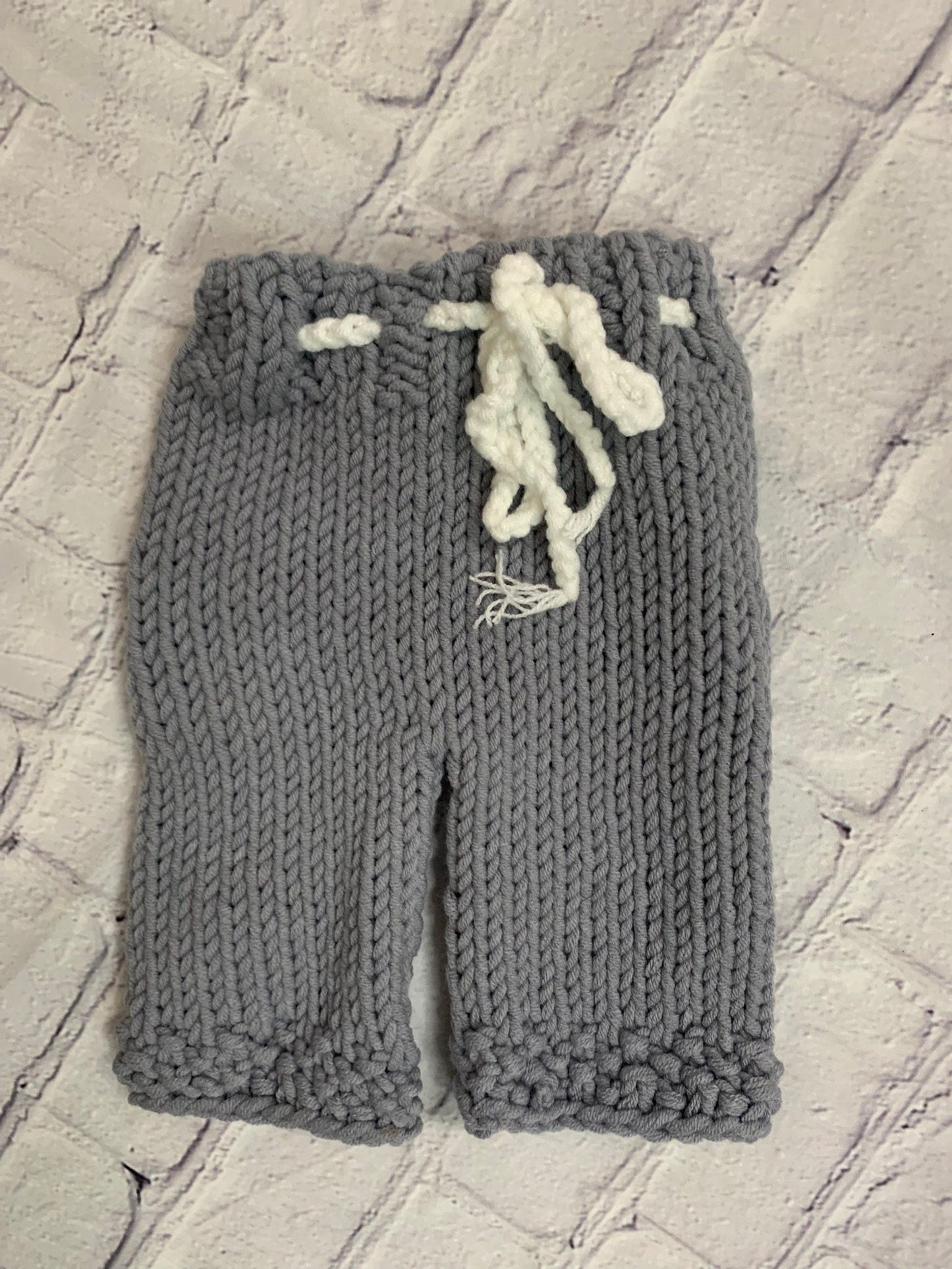 Newborn Baby Boy Gray Crochet Set - TinySweetPeaBoutique