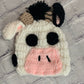 Tiny Baby Cow Crochet Outfit: Handmade Newborn Costume in Black and White - TinySweetPeaBoutique