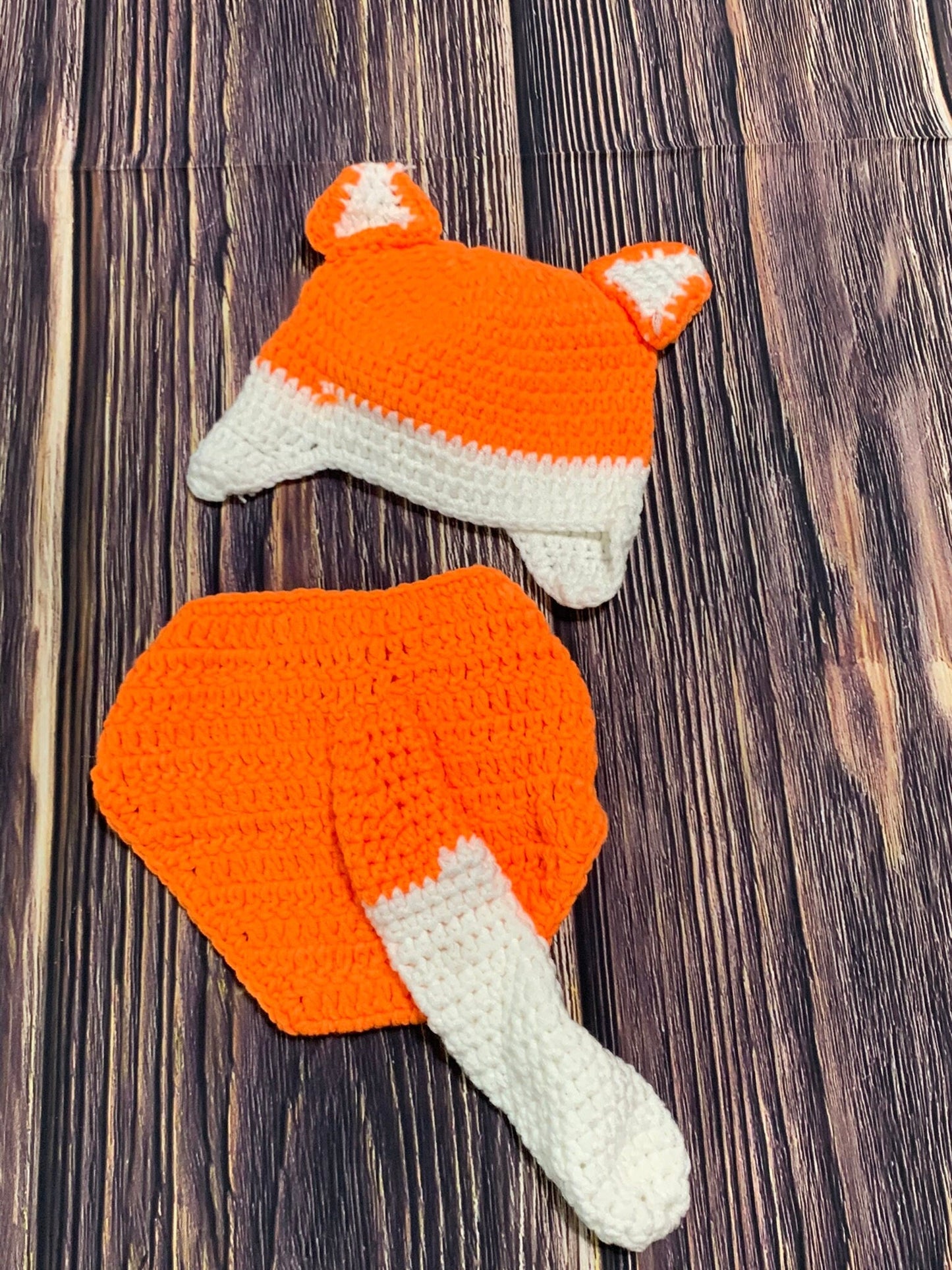 Tiny Baby Fox Crochet Costume - Adorable First Halloween Outfit - TinySweetPeaBoutique