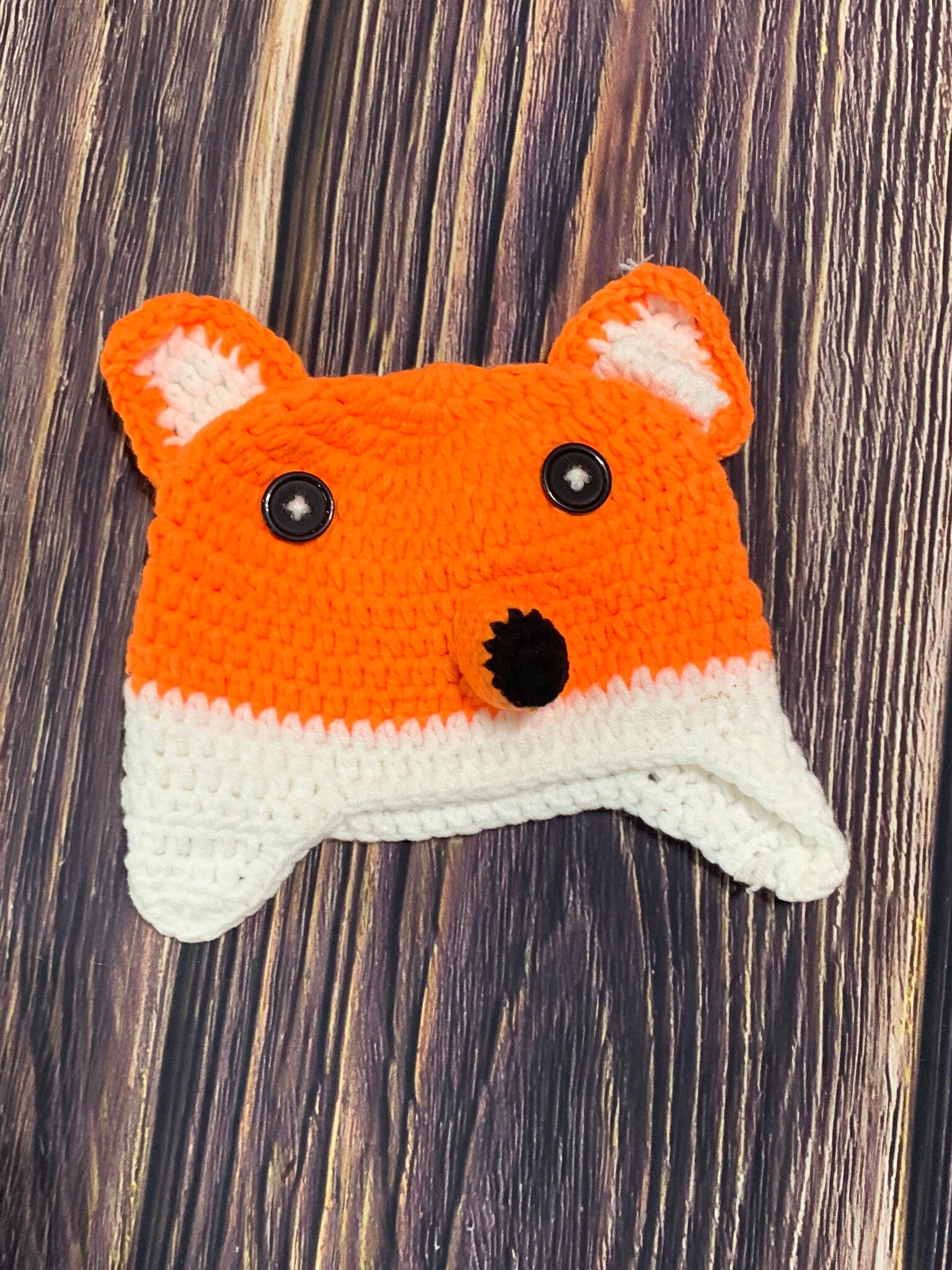 Tiny Baby Fox Crochet Costume - Adorable First Halloween Outfit - TinySweetPeaBoutique